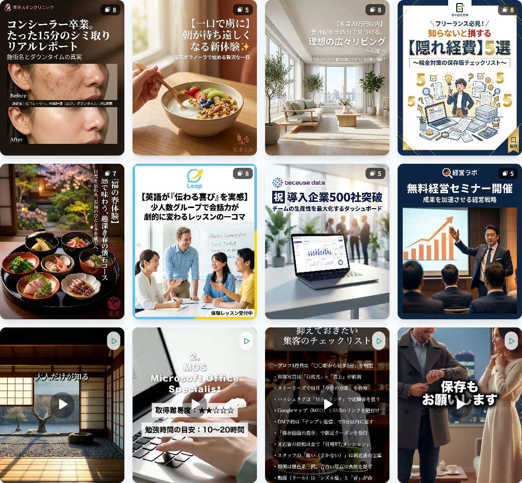 ウケルSNS 投稿サンプル